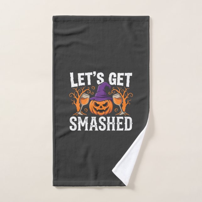 Halloween Lasst Uns Zerstören Kürbis Handtuch (Handtuch)