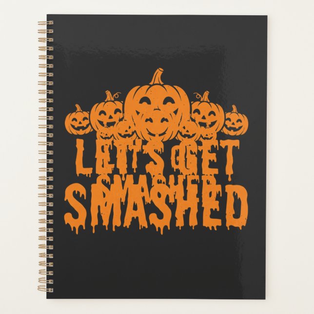 Halloween Lasst Uns Zerstören Kürbis Planer (Vorderseite)