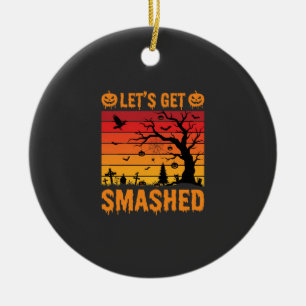 Halloween Lasst Uns Zerstören Verlassener Friedhof Keramik Ornament
