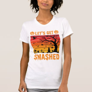 Halloween Lasst Uns Zerstören Verlassener Friedhof T-Shirt