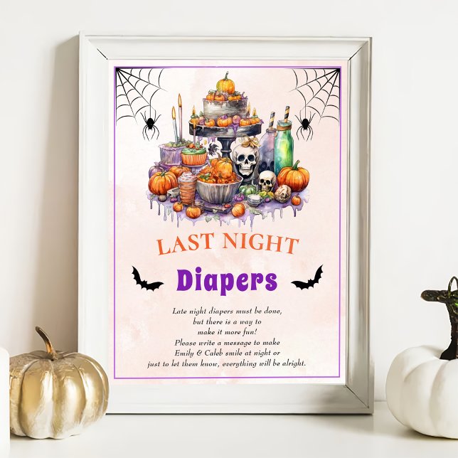 Halloween "Last Night Diapers" Baby Showspiel Poster (Von Creator hochgeladen)