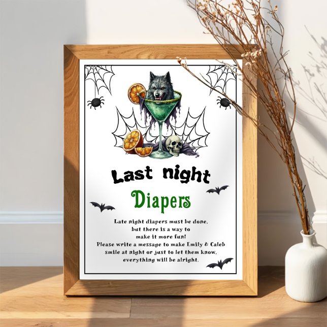 Halloween "Last Night Diapers" Baby Showspiel Poster (Von Creator hochgeladen)
