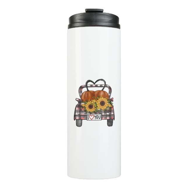 Halloween-Lastwagen Thermosbecher (Vorderseite)