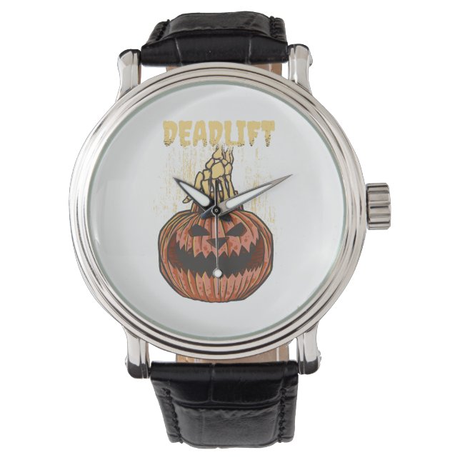 Halloween-Laterne Armbanduhr (Vorderseite)
