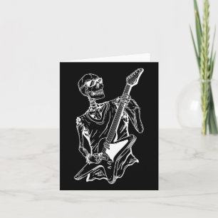Halloween Lazy Costume Skeleton Gitarre Musiker Karte