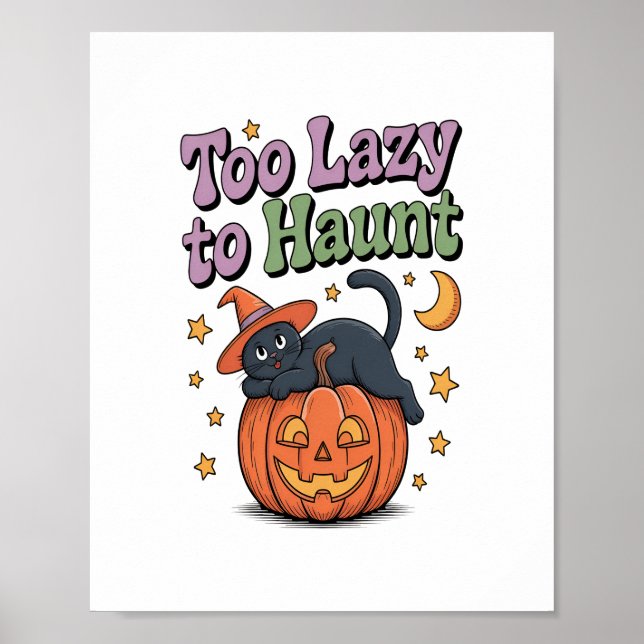 Halloween Lazy Ghost Poster (Vorne)