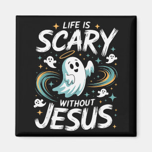 Halloween-Leben Gruselig ohne Jesus Christliches K Magnet