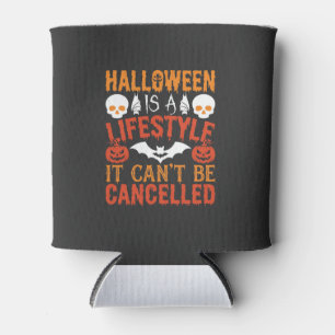 Halloween-Lebensstil Fledermaus-Kürbis-Typografie- Dosenkühler
