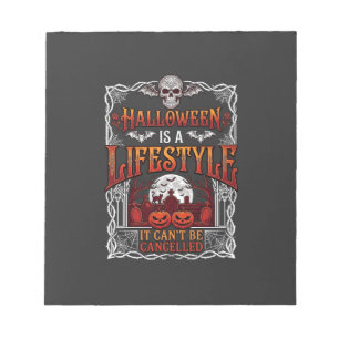 Halloween-Lebensstil Fledermaus-Schädel-Friedhof-K Notizblock