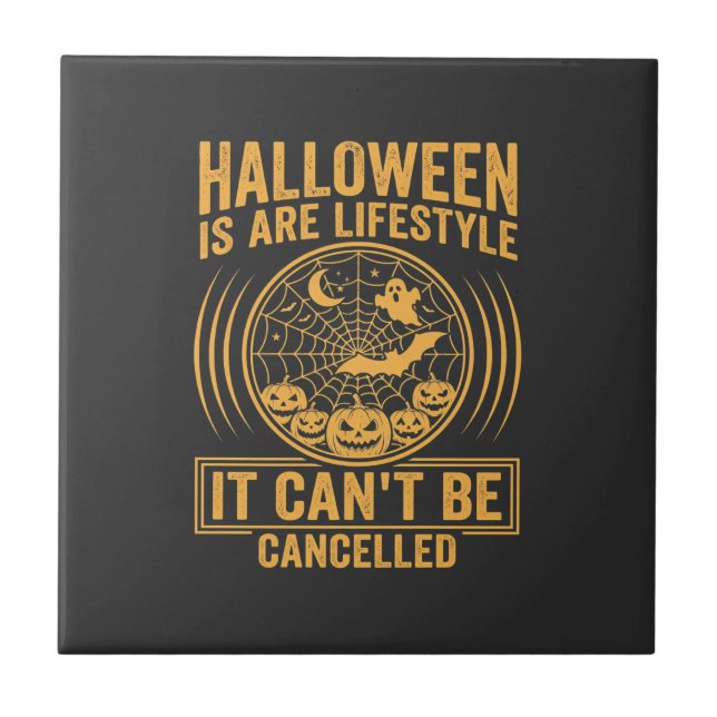 Halloween-Lebensstil Fledermaus Spinnennetz Design Fliese (Vorderseite)