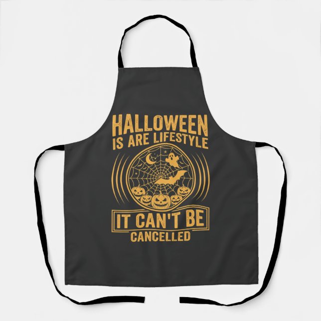 Halloween-Lebensstil Fledermaus Spinnennetz Design Schürze (Vorderseite)