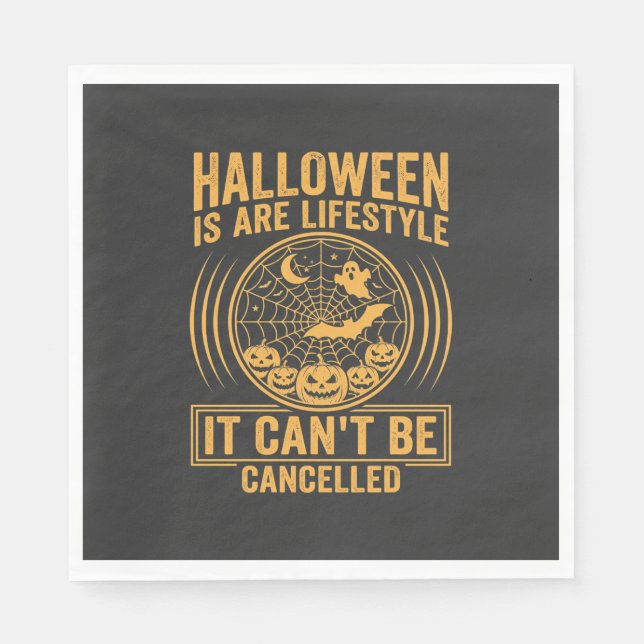 Halloween-Lebensstil Fledermaus Spinnennetz Design Serviette (Vorderseite)
