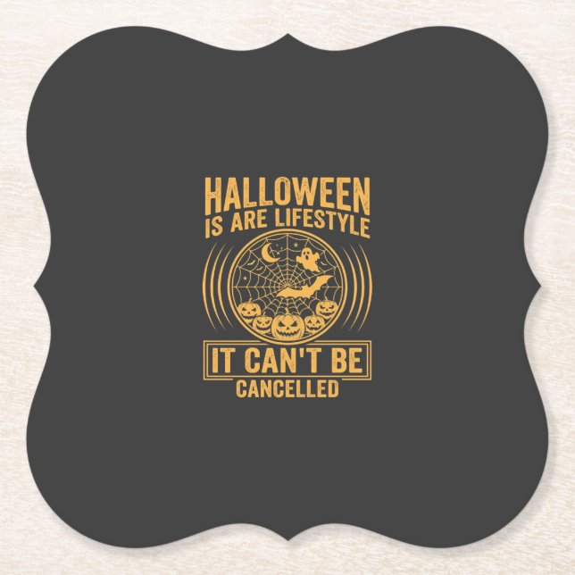 Halloween-Lebensstil Fledermaus Spinnennetz Design Untersetzer (Vorderseite)