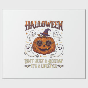 Halloween-Lebensstil-Kürbis-Sonnenbrille Hexenhut Geschenkpapier
