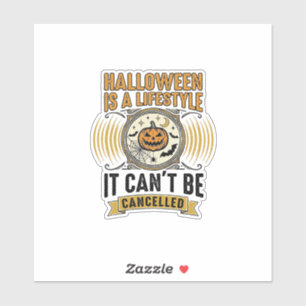 Halloween-Lebensstil Vintage-Kürbis-Typografie-Des Aufkleber