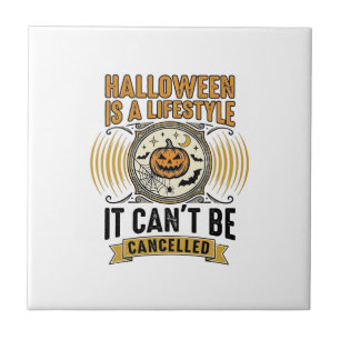 Halloween-Lebensstil Vintage-Kürbis-Typografie-Des Fliese