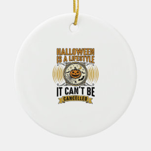 Halloween-Lebensstil Vintage-Kürbis-Typografie Des Keramik Ornament
