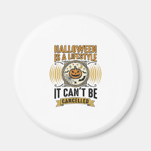 Halloween-Lebensstil Vintage-Kürbis-Typografie Des Magnet