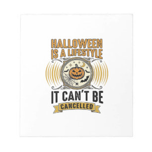 Halloween-Lebensstil Vintage-Kürbis-Typografie-Des Notizblock