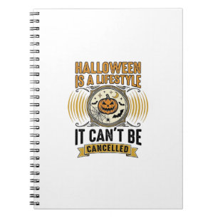 Halloween-Lebensstil Vintage-Kürbis-Typografie-Des Notizblock