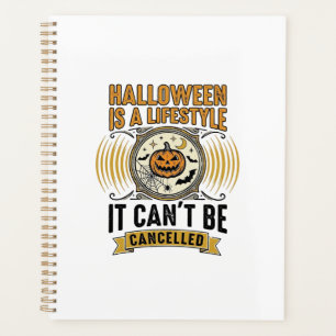 Halloween-Lebensstil Vintage-Kürbis-Typografie-Des Planer