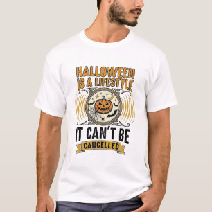 Halloween-Lebensstil Vintage-Kürbis-Typografie Des T-Shirt