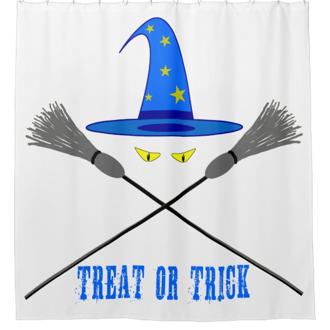Halloween Leckerei oder Trick Duschvorhang (Vorderseite)