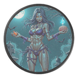 Halloween Leckerei oder Zombie Girlfriend w Brains Eishockey Puck