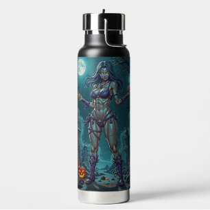 Halloween Leckerei oder Zombie Girlfriend w Brains Trinkflasche