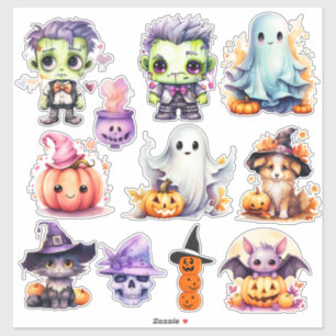 Halloween Leckerei Stickers, Niedlicher Spook Viny Aufkleber