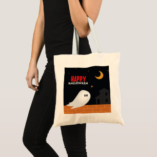 Halloween-Leckereien Cartoon-Geister in Stadttasch Tragetasche