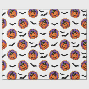 Halloween-Leckereien Jack-O-Lantern-Cookie & Flede Geschenkpapier