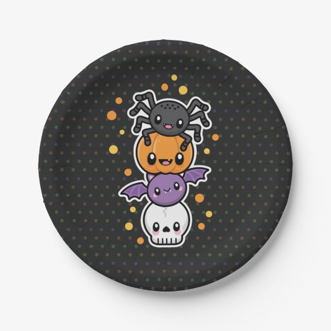 Halloween-Leckereien-Papier-Teller Pappteller (Vorderseite)