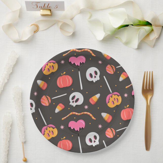 Halloween-Leckereien Pappteller (Hochzeit)