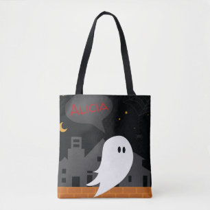 Halloween-Leckereien-Tasche niedlicher Geist perso