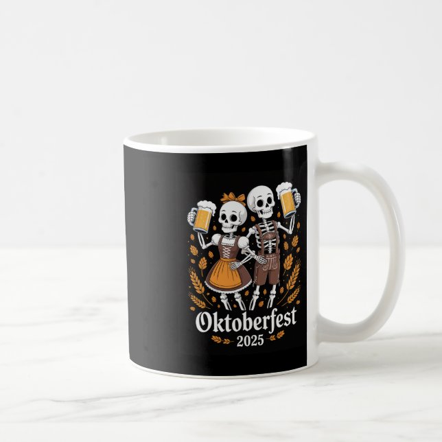 Halloween Lederhosen Funny 2025 Kaffeetasse (Rechts)