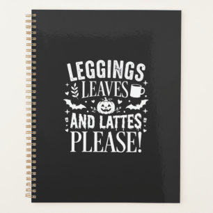 Halloween Leggings Blätter und Lattes Herbst Kaffe Planer