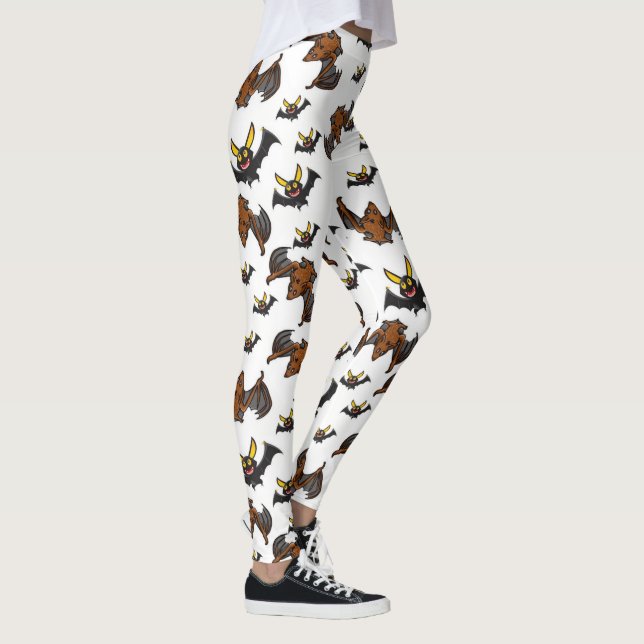 Halloween Leggings, Fledermäuse Leggings (Rechts)