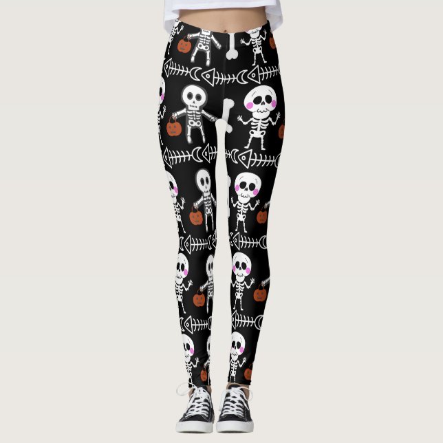Halloween Leggings, Fun Halloween Leggings für Wom (Vorderseite)