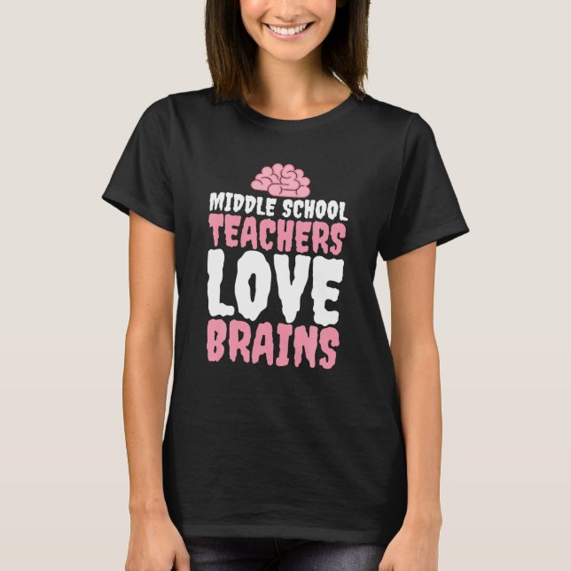 Halloween-Lehrer an der Mittelschule T-Shirt (Vorderseite)