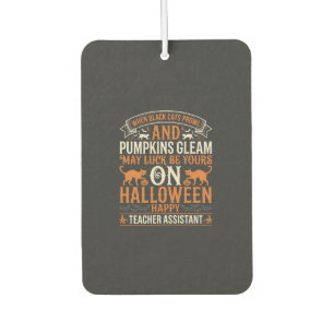Halloween Lehrer-Assistent Schwarze Katzen und Kür Autolufterfrischer