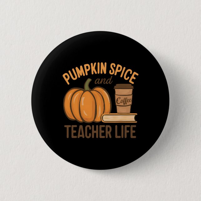 Halloween-Lehrer für Gewürz und Lehrer Button (Vorderseite)