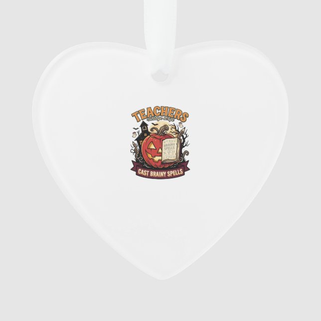 Halloween-Lehrer-Gehirn-Magie Ornament (Vorderseite)