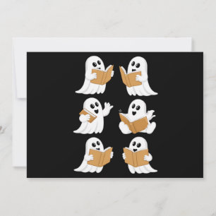 Halloween-Lehrer-Geist-Lesebücher-Bibliothekar Einladung