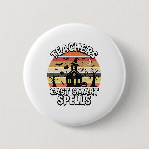 Halloween-Lehrer Grusel Intelligenz Button