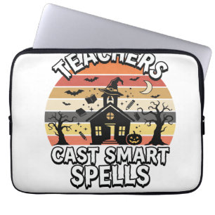 Halloween-Lehrer Grusel Intelligenz Laptopschutzhülle