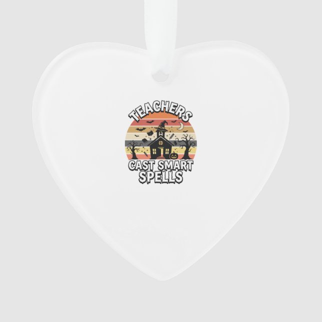 Halloween-Lehrer Grusel Intelligenz Ornament (Vorderseite)