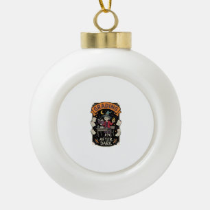 Halloween-Lehrer Korrektur nach Mitternacht Keramik Kugel-Ornament