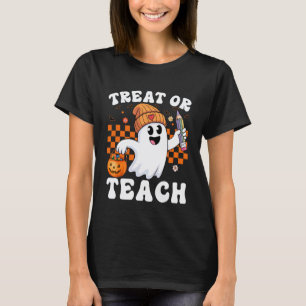 Halloween-Lehrer Lustiger Trick oder Lehr-Geist Ha T-Shirt