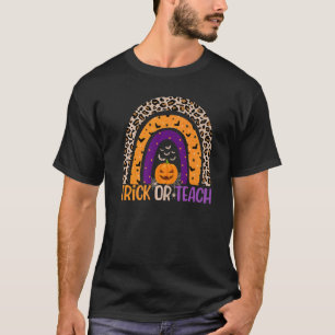 Halloween-Lehrer Männer Frauen Streich oder Lehre T-Shirt